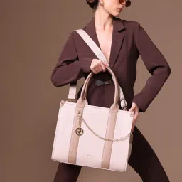 Kazo Taupe Cooper Tote Bag with Detachable Strap (L)-image-22