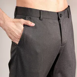 Cantabil Men Textured Regular Fit Trousers image 3