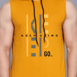 SLOWLORIS Pack Of 2 Printed Sleeveless Hooded Gym Innerwear Vests image 2