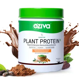 OZiva Bioactive Plant Protein (25g Vegan Protein) for Endurance & Muscle Recovery Plant-Based Protein (Chocolate)-picture-14