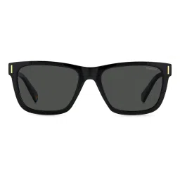 Polaroid Unisex Grey Rectangle Full Rim Sunglass (54)-image-0