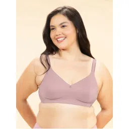 Amante Women Purple Non Padded Non Wired Delight Comfort Minimizer Bra-image-68