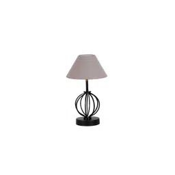 devansh Milani Grey Cotton Table Lamp With Iron Base image 1