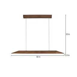 symplify Venus 36 Brown Solid Wood Single Hanging Light image 3