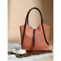 Legal Bribe Printed Handheld Bag - Pink-image-15