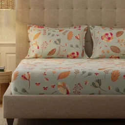 Urban Space Florence Grey Cotton Bedsheet with 1 Pillow Cover-image-57