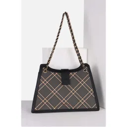 Allen Solly Women Casual Checks Grey Handbag-image-88