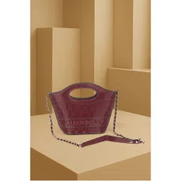 Allen Solly Women Maroon Casual Sling Bag with Detachable Strap-picture-12