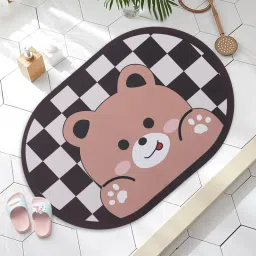 Kuber Industries Bath Mat | PVC Bathroom Mat | Shower Bath Mat | Floor Tub Mat | CF-220820 | Brown image 2