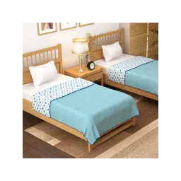 Story@Home Printed Single AC Blanket for AC Room (Microfiber, Blue) image 2