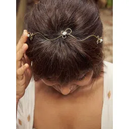 SOUL WORKS White Moonstone Hair Band Cum Necklace image 2