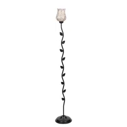 devansh Stuart Black Glass Shade Floor Lamp image 2