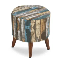 globally indian Jack Solid Wood Ottoman - Set of 2 image 2