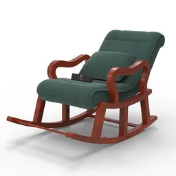 wooden twist Traye Lounge Chair in Green Colour image 3