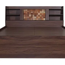 direct factory to home private limited (df2h) Timber Engineered Wood Queen Size Box Storage Upholstered Bed in Walnut ... image 3