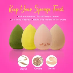 Gorgio Professional Beauty Blender Makeup Applicator Sponge, Puff-GBB 9-2Pcs (Color Shape May Vary) image 3
