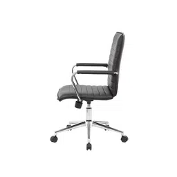 furniturstation Goris Leatherette Study Chair in Black Colour image 3