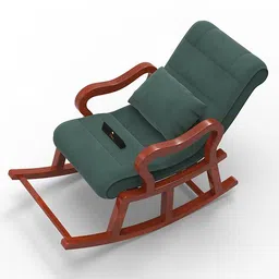 wooden twist Traye Lounge Chair in Green Colour image 4