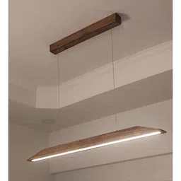 symplify Venus 36 Brown Solid Wood Single Hanging Light image 1