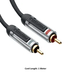 PROFIGOLD PROA4201 PVC 1 Meter RCA to RCA Audio Cable (Multiple Cable Shielding, Anthracite) image 4