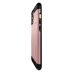 spigen Slim Armor CS TPU Back Cover for Apple iPhone 12, 12 Pro (Air Cushion Technology, Rose Gold) image 4