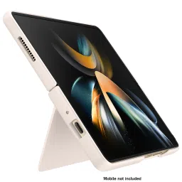 SAMSUNG Slim Soft UL-Certified Recycled Back Cover for SAMSUNG Galaxy Z Fold4 (All Around Edge Protection, Sand) image 5