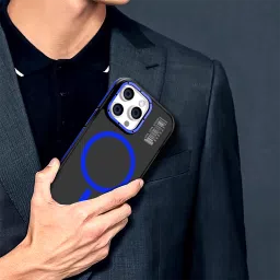 GRIPP Raigor Hard Polycarbonate Back Cover for Apple iPhone 15 Pro (MagSafe Compatible, Blue) image 4