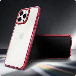 spigen Ultra Hybrid TPU Back Cover for Apple iPhone 13 Pro (Air Cushion Technology, Red Crystal) image 5