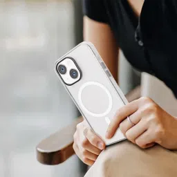 GRIPP Combat Hard TPU & Polycarbonate Back Cover for Apple iPhone 15 (Anti Bacterial Technology, Clear) image 4