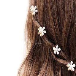 MADHAVWATCH Women Set Of 10 Pearls Claw Clip image 3