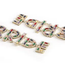 StyleCast Gold-Plated Cubic Zirconia Studded Contemporary Drop Earrings image 4