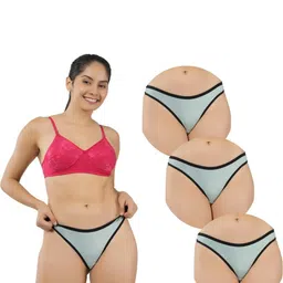 ORLIZEA Pack of 3 Women Low-Rise Cotton Blend Thongs-image-64