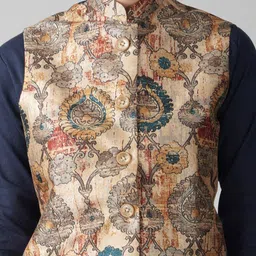 Vastraa Fusion Women Floral Printed Nehru Jackets image 2