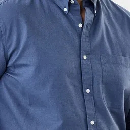 Snitch Plus Size Button-Down Collar Cotton Linen Casual Shirt image 3