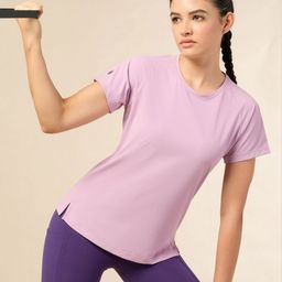 CULT Women Engineered Knit Pink Performance T-shirt-picture-7