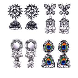 Sangria Alloy Silver-Plated Earrings-picture-30
