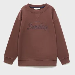 Mango Kids Boys Embroidered Cotton Sweatshirt image 3