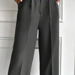 Next One Women Smart High-Rise Easy Wash Pleated Trousers image 3