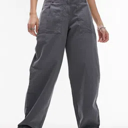 Mast & Harbour Women Classic Relaxed Fit Mid-Rise Cotton Cargos-picture-35