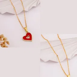 SZN Set Of 2 Gold-Plated Heart Pendants With Chains-picture-33