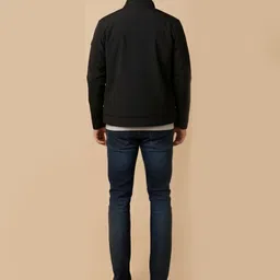 Mast & Harbour Men Mandarin Collar Bomber Jacket image 4