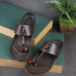 Metro Men Leather Comfort Sandals-image-90