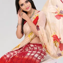 Moda Rapido Floral Printed Saree With Blouse Piece image 4