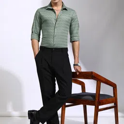 HIGHLANDER Men Slim Fit Opaque Casual Shirt image 3