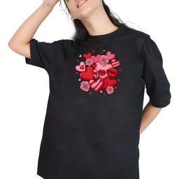 Moda Rapido Women Graphic Printed Round Neck Cotton Oversized T-shirt-picture-25