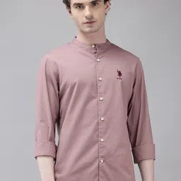 U.S. Polo Assn. Denim Co. Band Collar Pure Cotton Casual Shirt-picture-25