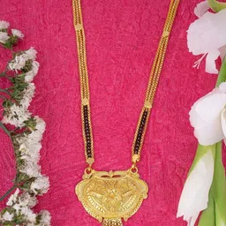 Ramdev Art Fashion Jwellery Gold-Plated Artificial Stones and Beads Mangalsutra image 5