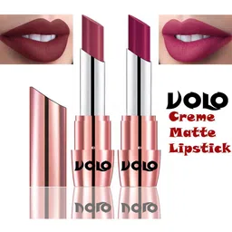 VOLO Set Of 2 Creme Matte Lipstick 3.5g Each - Magenta 631-Cherry 645 image 1