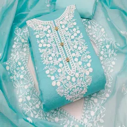 Suha Embroidered Art Silk Unstitched Dress Material-picture-44