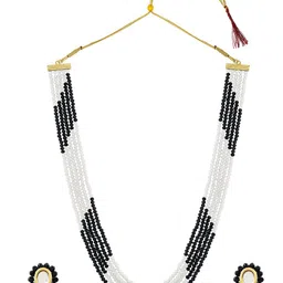 TEEJH Gold-Plated Anmol Beaded Jewellery Set image 3